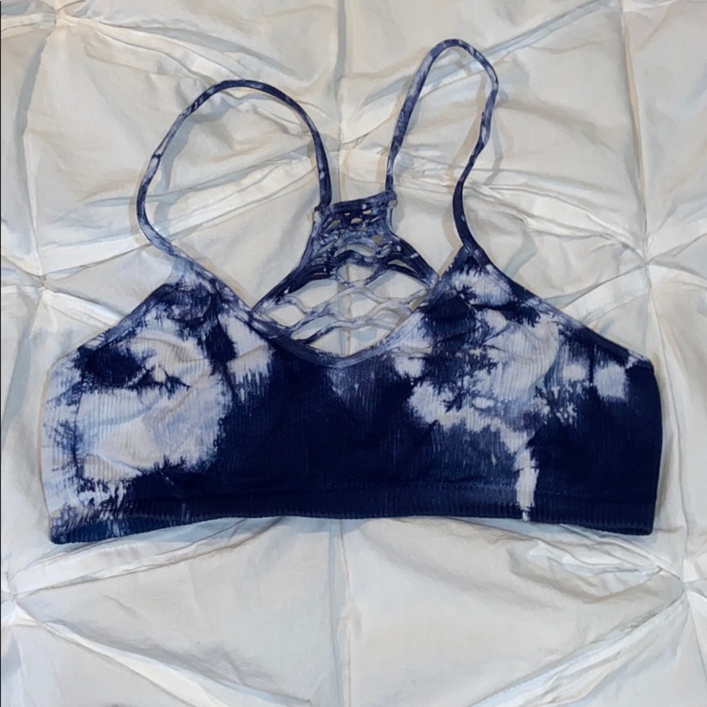 Blue tie-dye Free People bralette